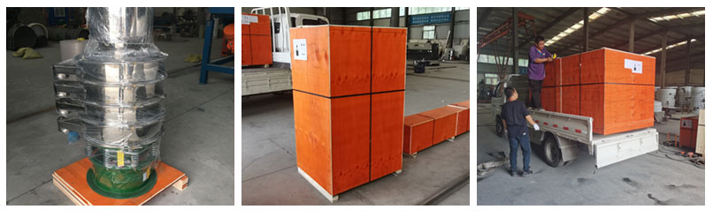 全不銹鋼振動篩包裝，裝箱，裝車。