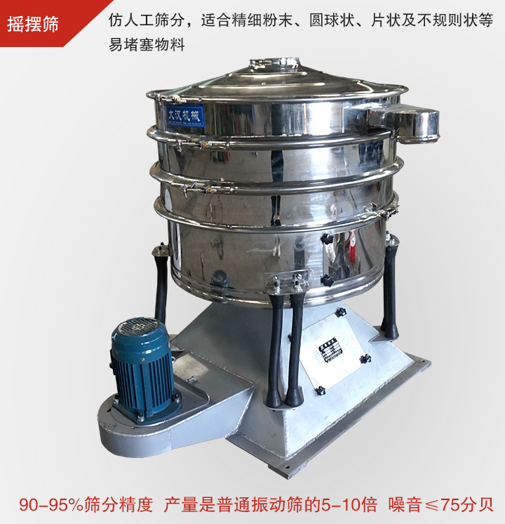 搖擺篩仿照人工篩分，可滿足高精度、高產(chǎn)量篩分要求