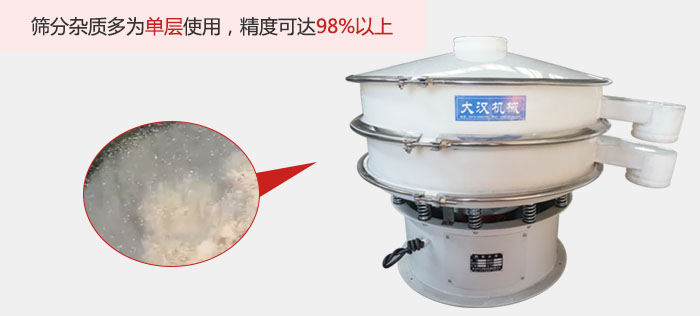 塑料振動篩篩分雜質(zhì)多用與單層篩網(wǎng)使用。