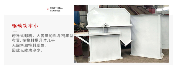 TD型斗式提升機(jī)驅(qū)動(dòng)力小，無回料等特點(diǎn)展示圖。