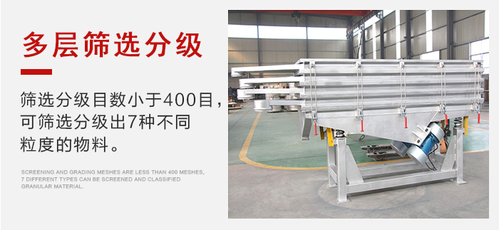 石子振動篩多層篩選分級能夠同時篩分2-7種物料。