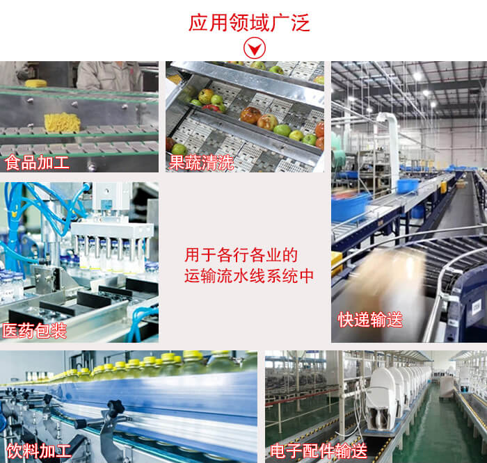 鏈板輸送機(jī)適用行業(yè)：食品加工，果蔬清洗等行業(yè)